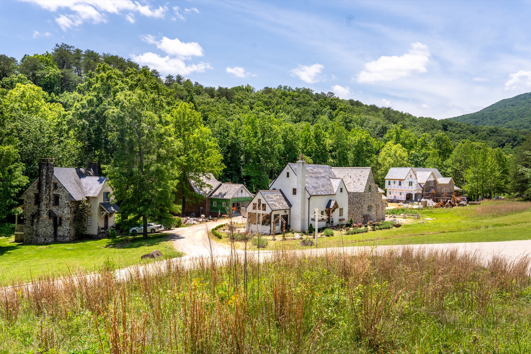 Cloudland Station homes gathered in the valley
